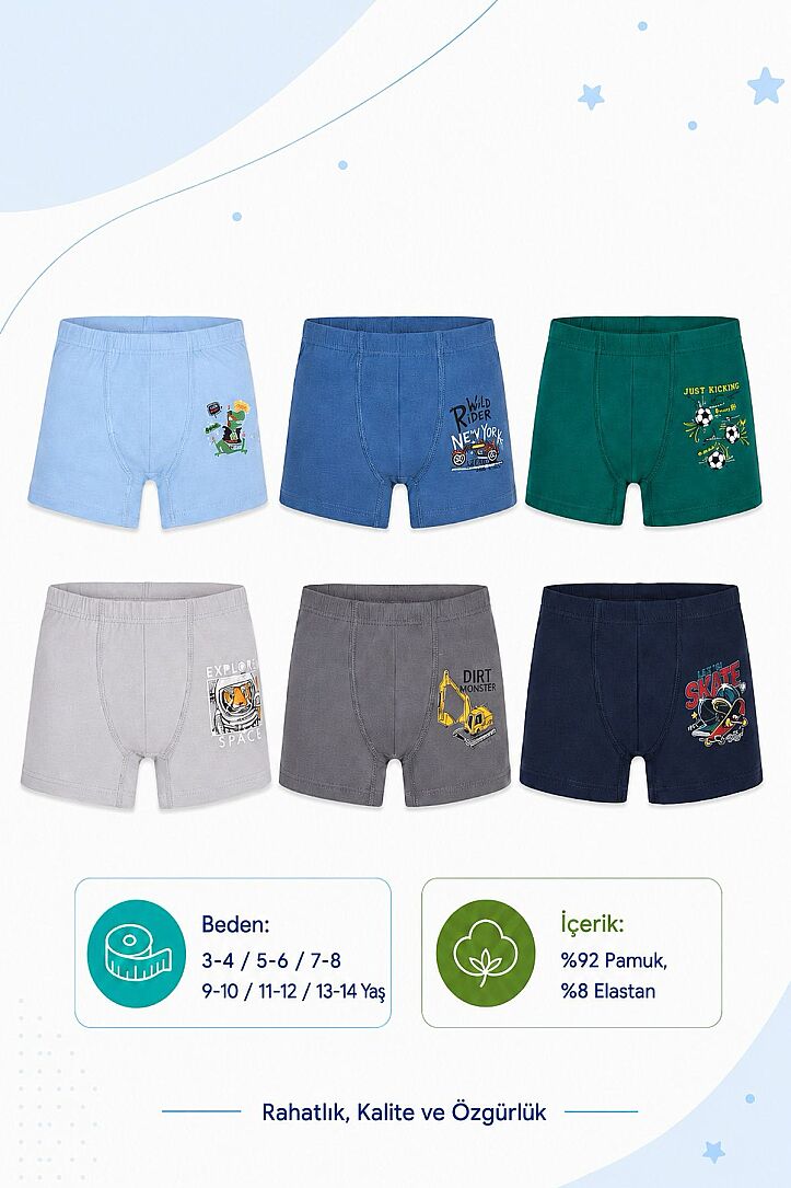 ÇOCUK BASKILI BOXER - 