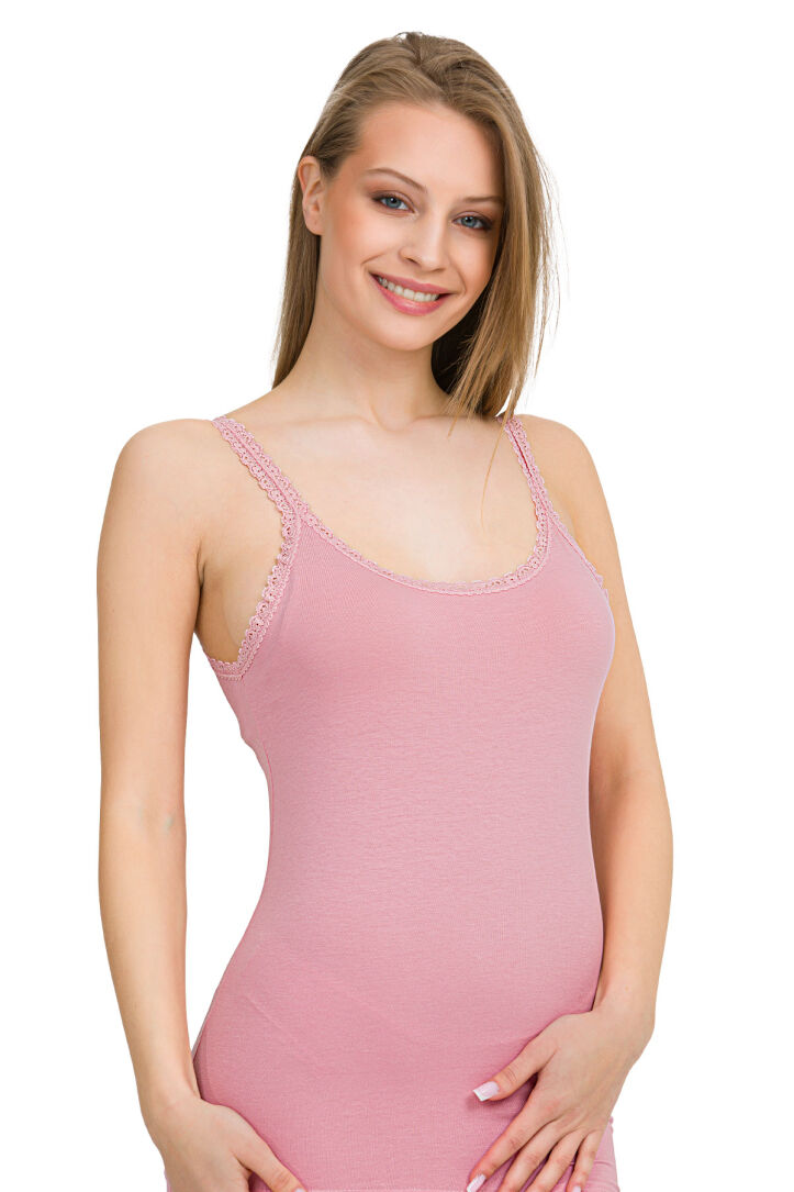 DANTELLİ İNCE ASKILI ATLET - 5