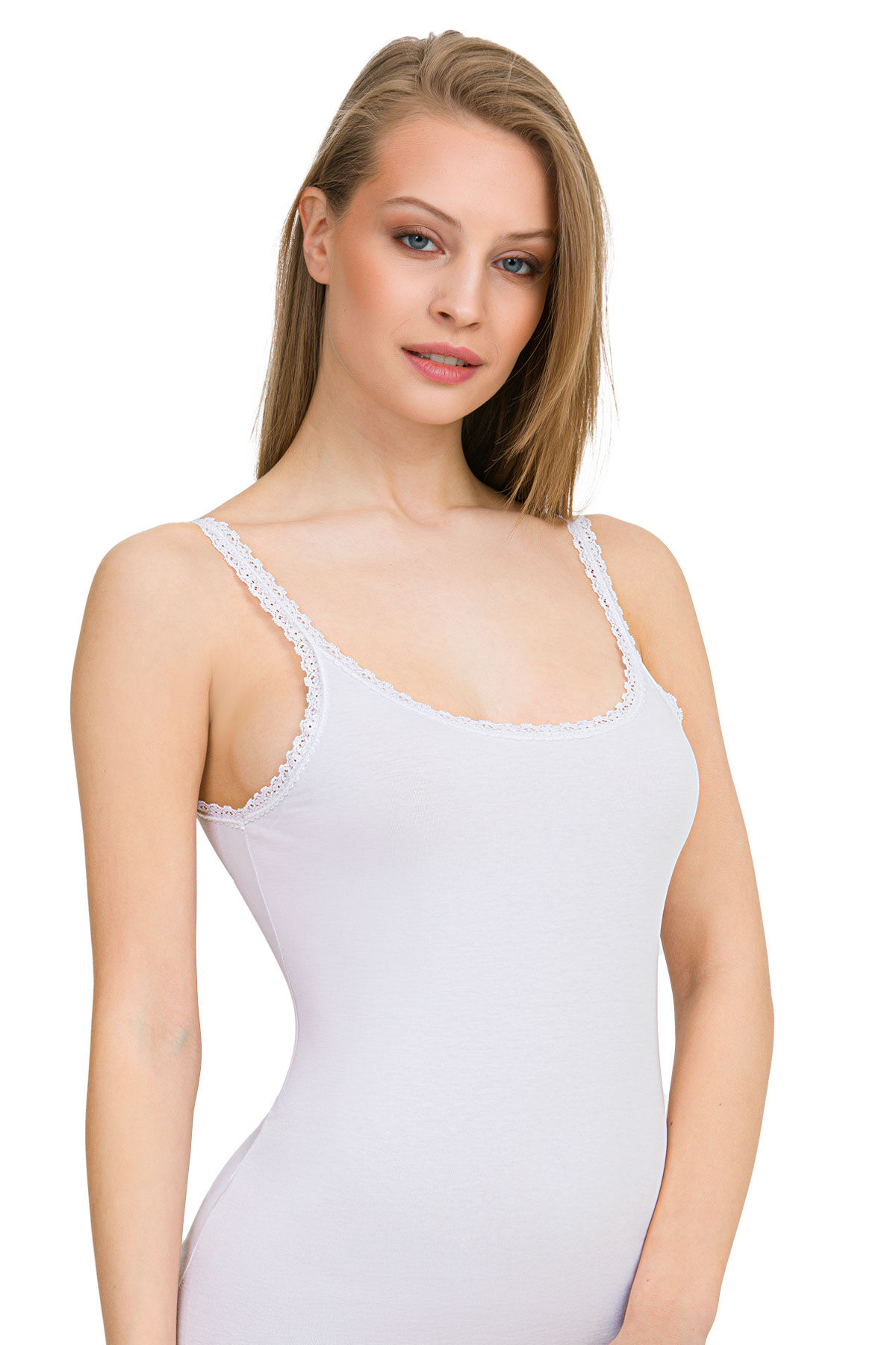 DANTELLİ İNCE ASKILI ATLET - 11